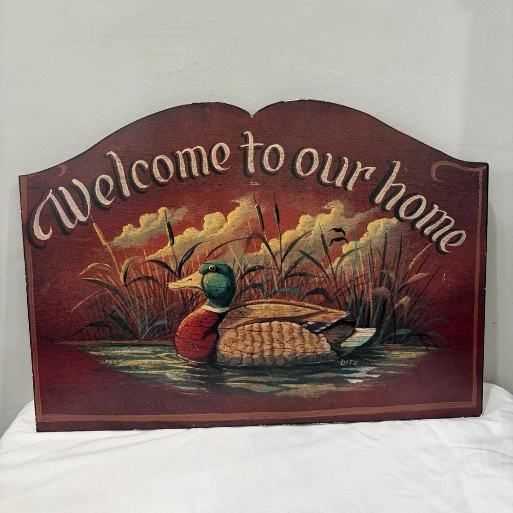 Welcome to Our‎ Home Sportsman Hunters sign with Mallard Duck 15
